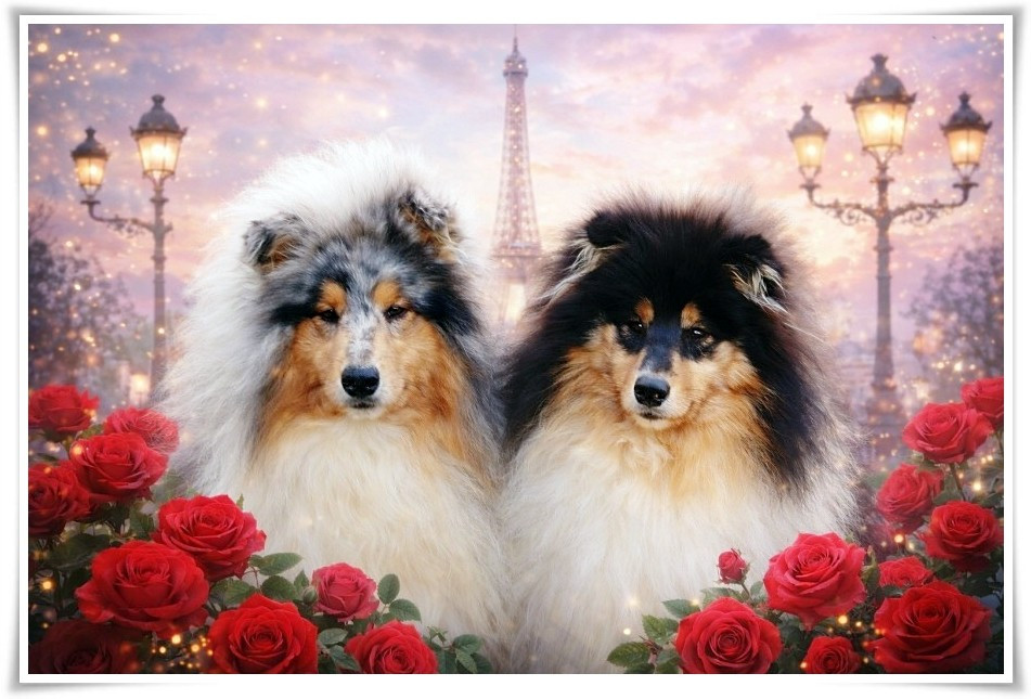 Chiot Colley à poil long du bois des amazones